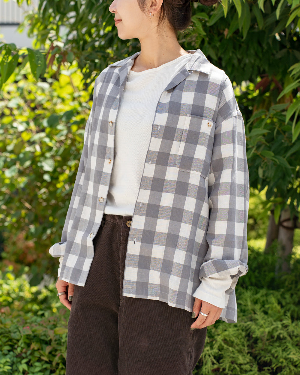 THE NORTH FACE PURPLE LABEL  Checkerboard Field Open Collar Shirt -Men's size