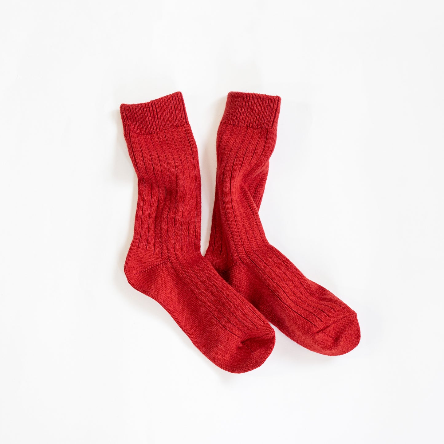 ROTOTO COTTON WOOL RIBBED CREW SOCKS