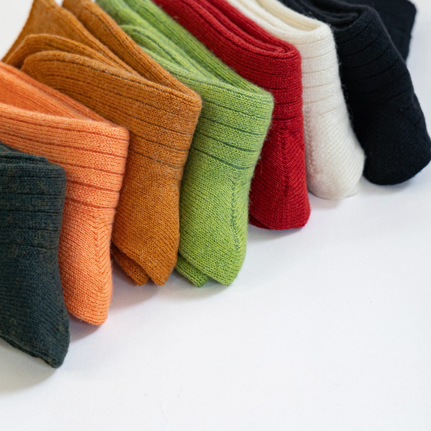 ROTOTO COTTON WOOL RIBBED CREW SOCKS