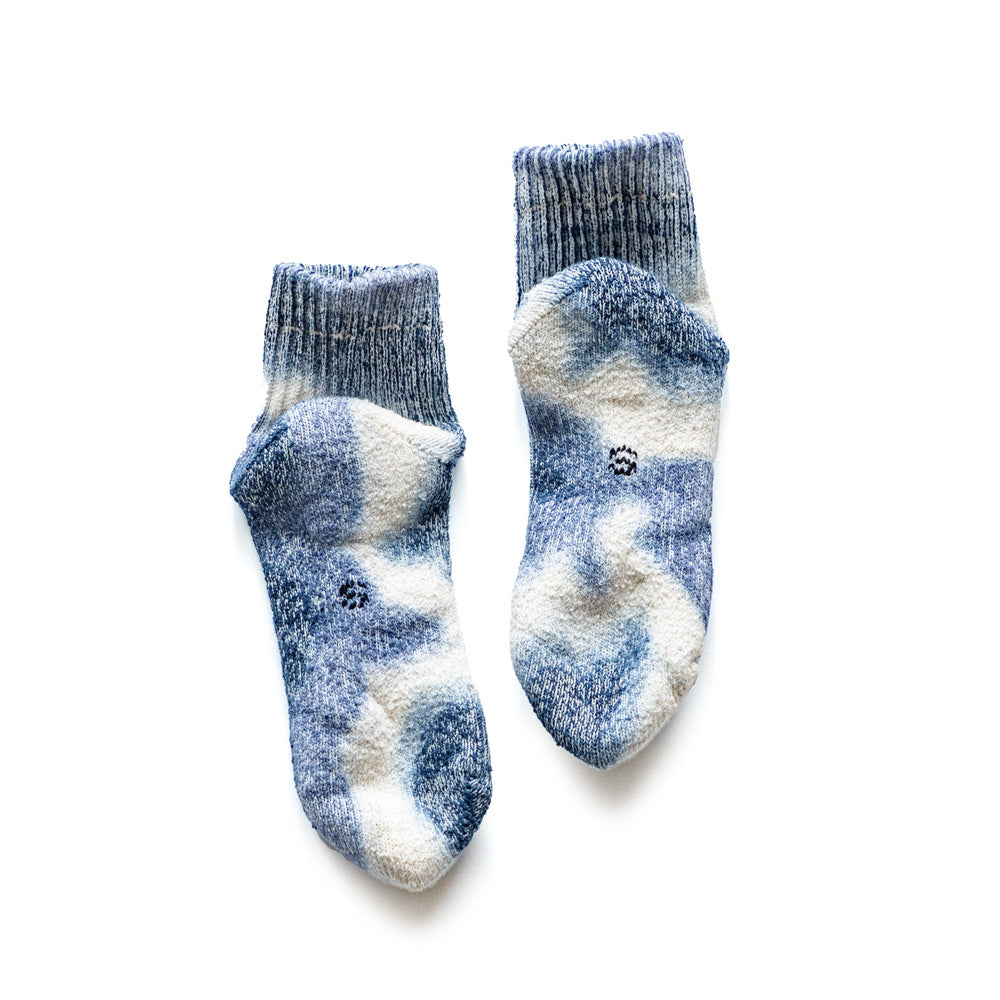 ROTOTO HEMP/ORGANIC COTTON PILE ANKLE SOCKS”TIE DYE”