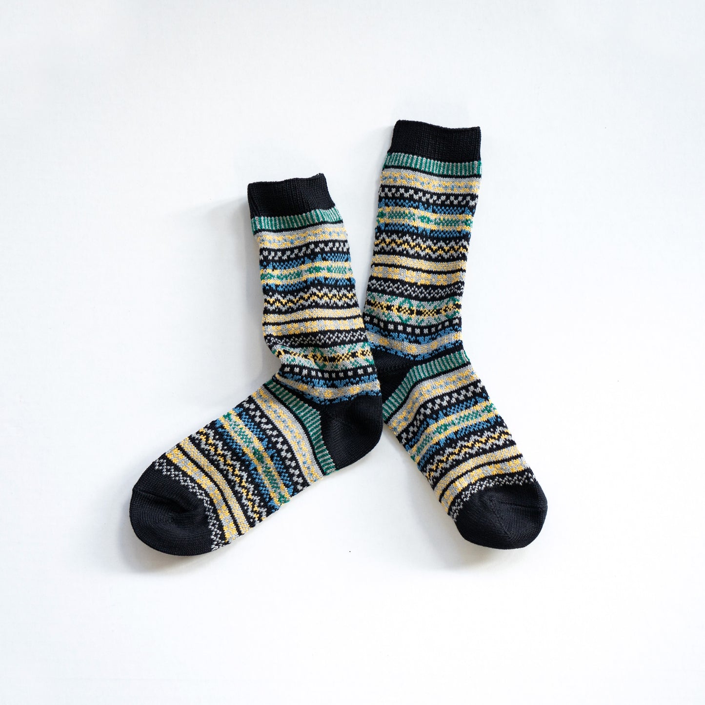 ROTOTO JACQUARD CREW SOCKS ”FAIRISLE”