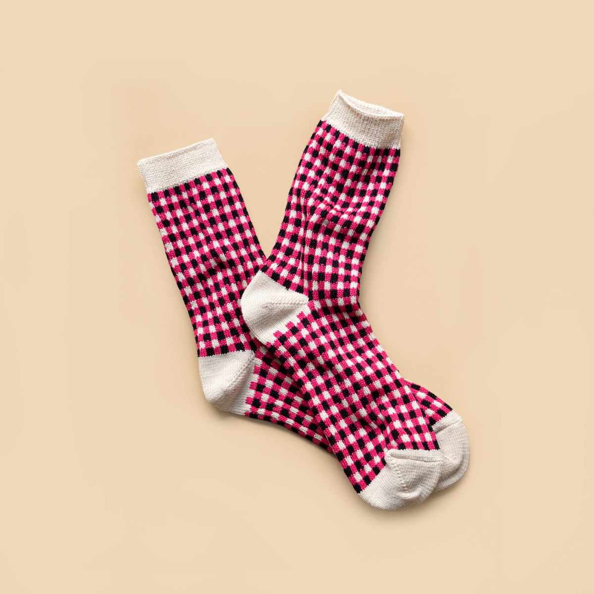 ROTOTO GINGHAM CHECK SOCKS