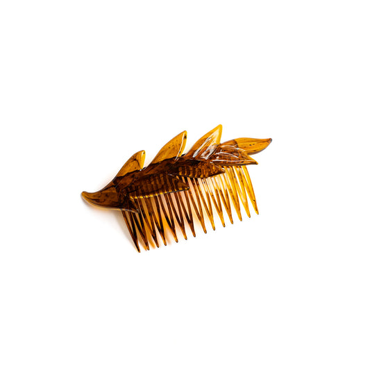 roll vintage leaf hair comb