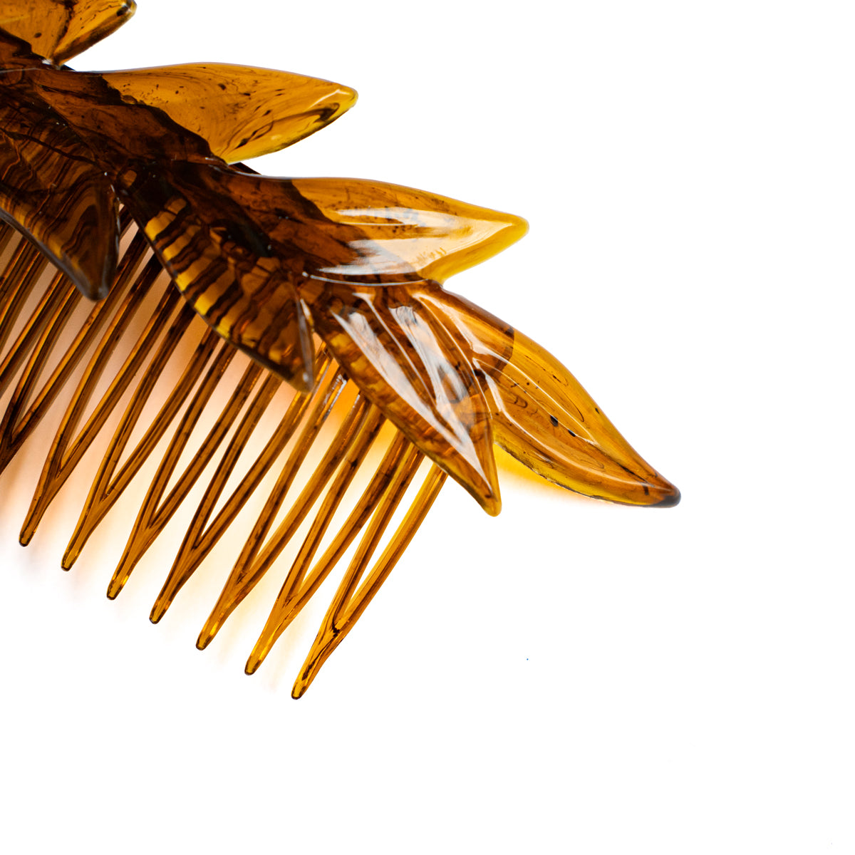 roll vintage leaf hair comb