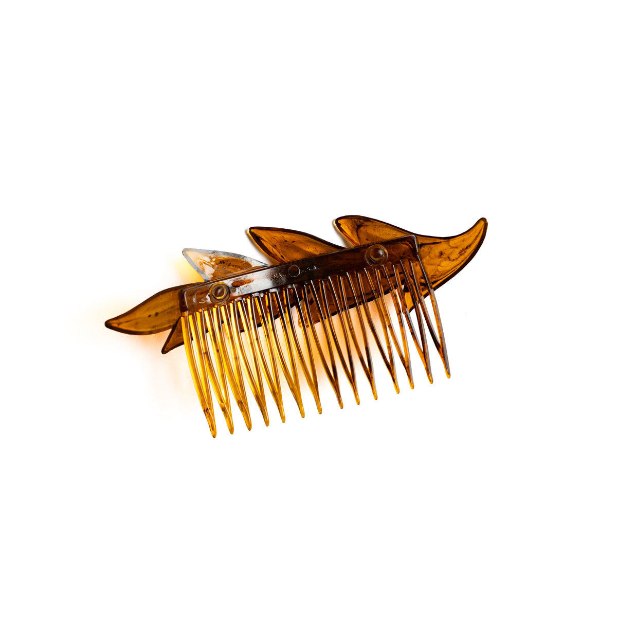 roll vintage leaf hair comb