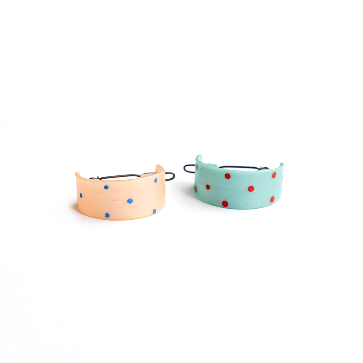 roll vintage dot barrette