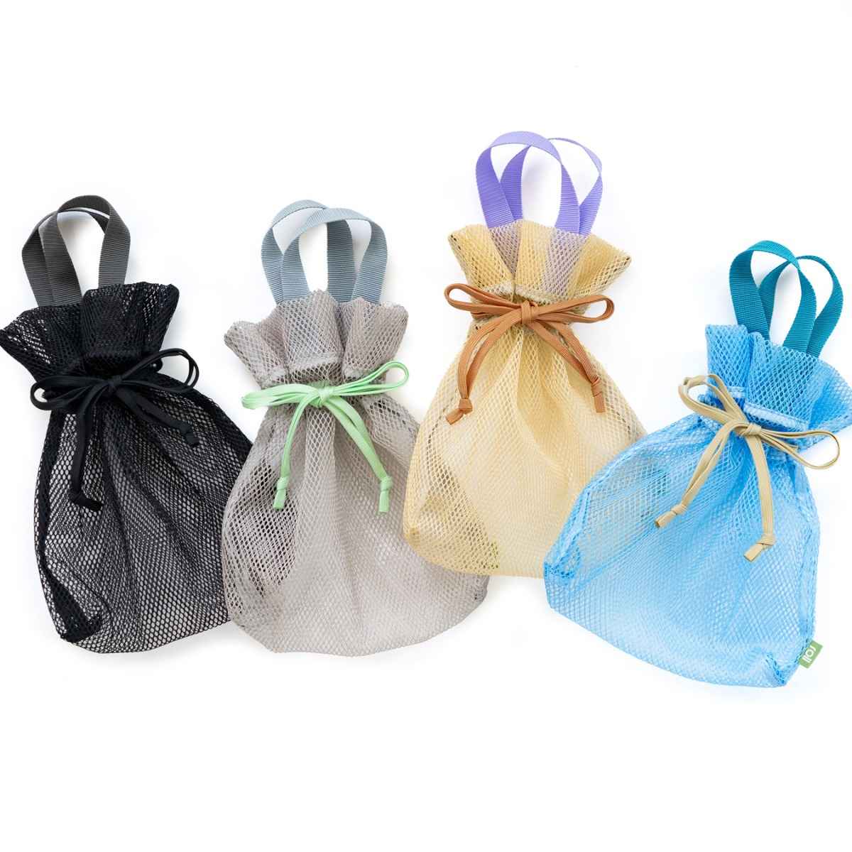 roll kinchaku bag - mesh