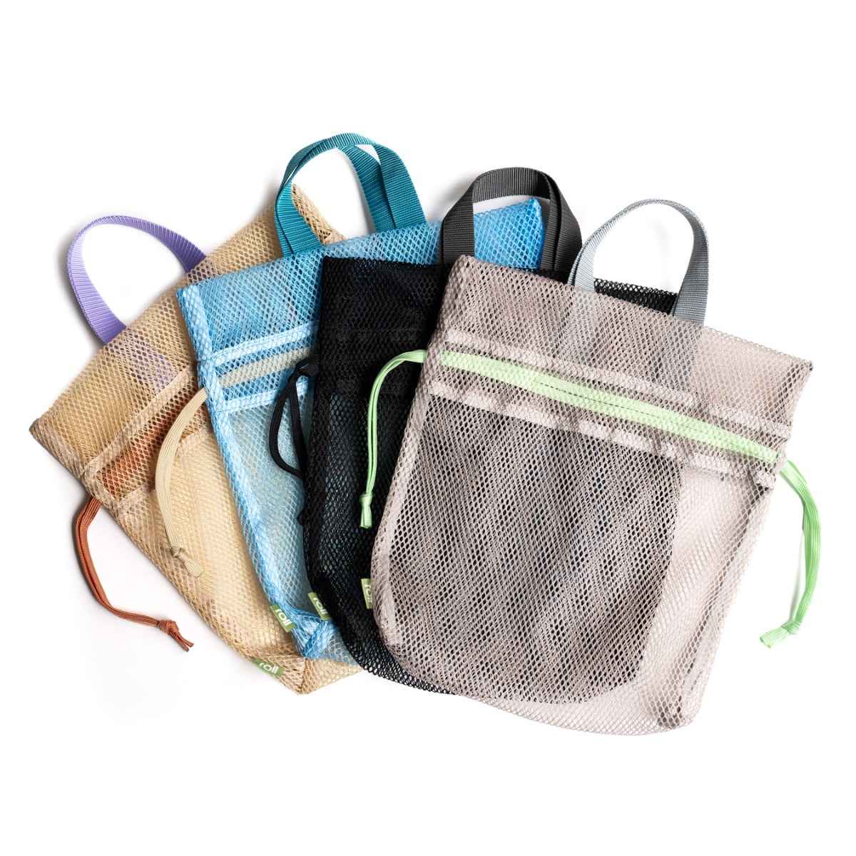 roll kinchaku bag - mesh