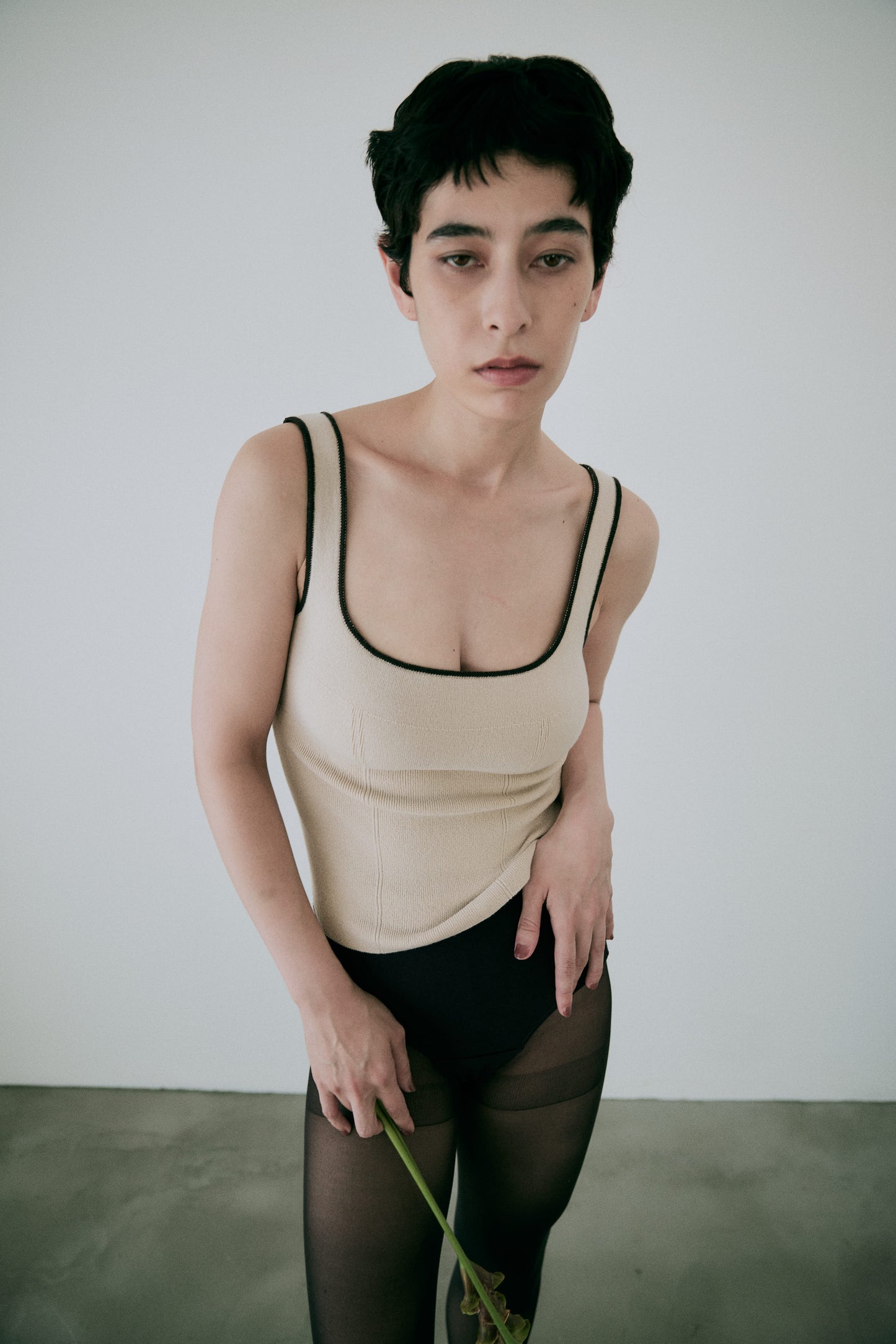 nakes design Cotton Silk Square Neck Bra Tank