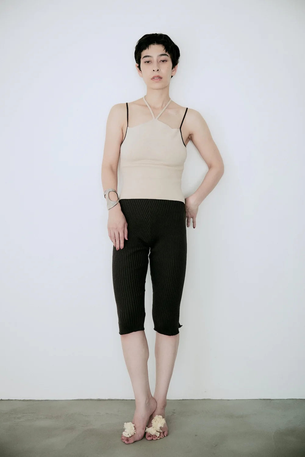 nakes design Cotton Silk Halter Neck Bra Tank