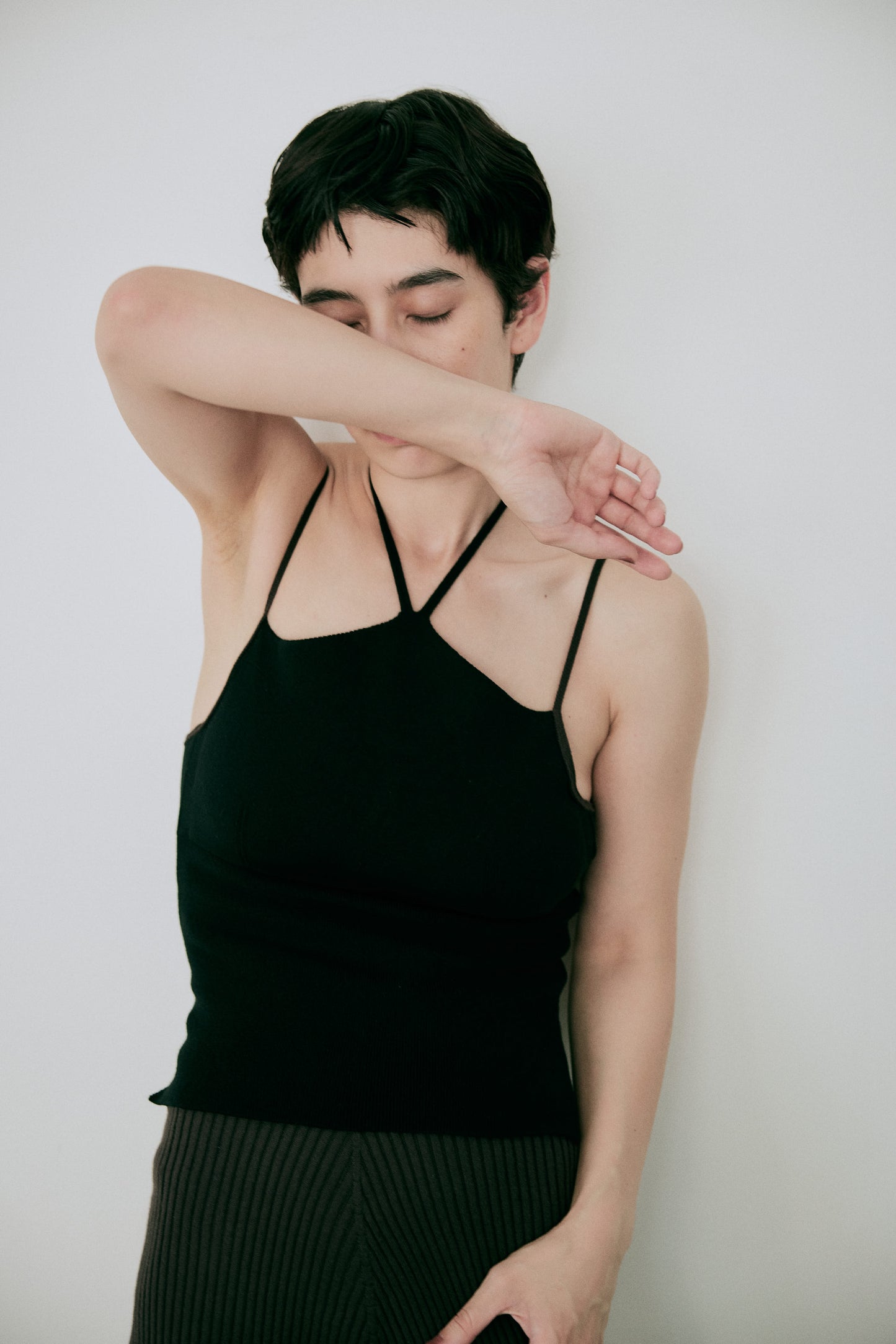 nakes design Cotton Silk Halter Neck Bra Tank